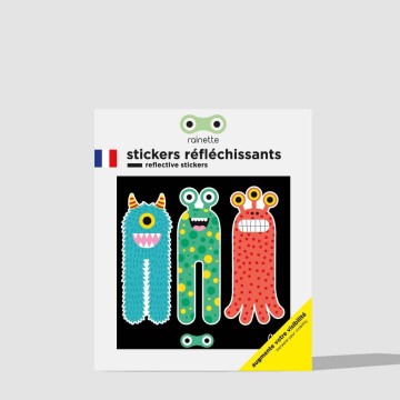 Stickers Réfléchissants 3 Petits Monstres Rainette