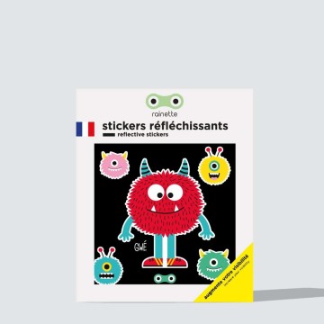 Stickers Réfléchissants Monstre Rouge Rainette