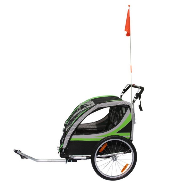 LEON Remorque à vélo + poussette pour 2 enfants bébé trasport de jogger  fietskar