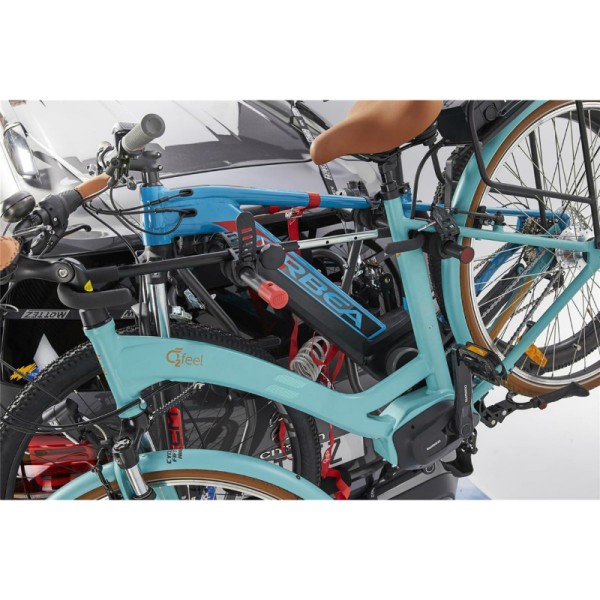 MOTTEZ - Porte-vélo plateforme, basculable sur attelage 100% monté