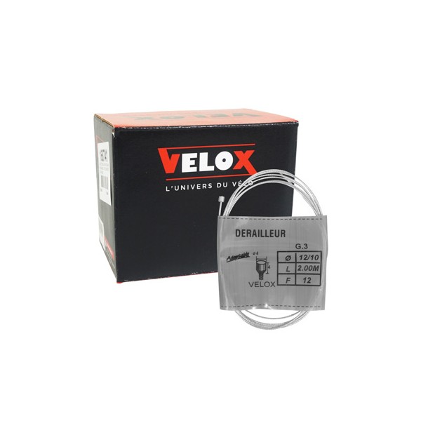 Velox Câble de frein VTT/Ville Universel - Inox (Boite de 25) Câble
