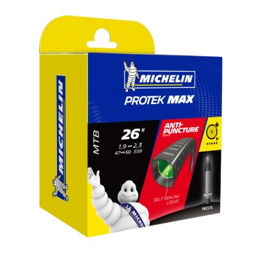 Chambre A Air Velo Michelin Protek Max C4 Valve Presta Avec Liquide Anticrevaison Michelin  (Cycle)