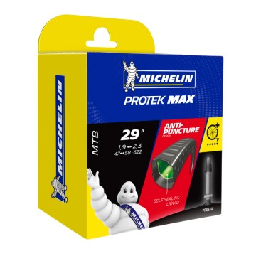 Chambre A Air Velo Michelin Protek Max Valve Presta Avec Liquide Anticrevaison Michelin  (Cycle)
